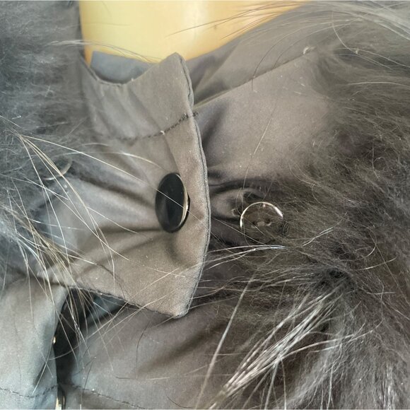 Zow Zow Womens Black Puffer Jacket With Faux Fur Trim Hood Size 0 - Picture 5 of 10